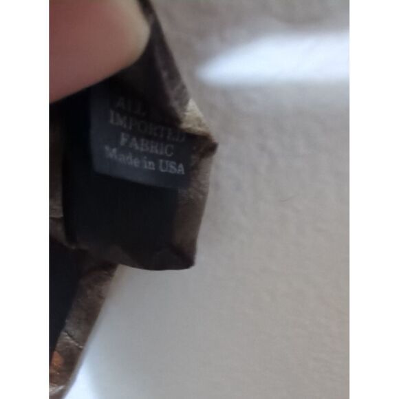 Vintage Siena Collezione All Silk Men's Neck Tie Gray Brow Geometric Made in USA - Picture 5 of 6